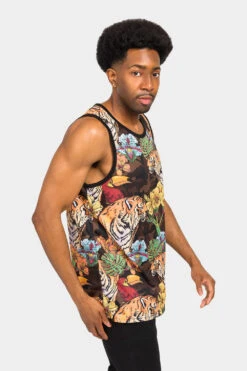 Floral Tiger Tank Top -Victorious TT95 CAM 4