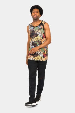 Floral Tiger Tank Top -Victorious TT95 CAM 5