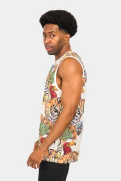 Floral Tiger Tank Top -Victorious TT95 OFF 2