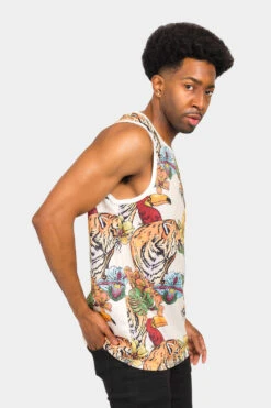 Floral Tiger Tank Top -Victorious TT95 OFF 4