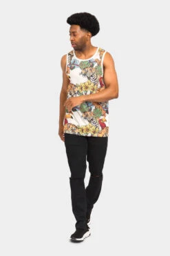 Floral Tiger Tank Top -Victorious TT95 OFF 5