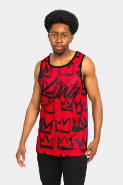 Crowned King Tank Top 21 Crowned King Tank Top -Victorious TT97 RED 1
