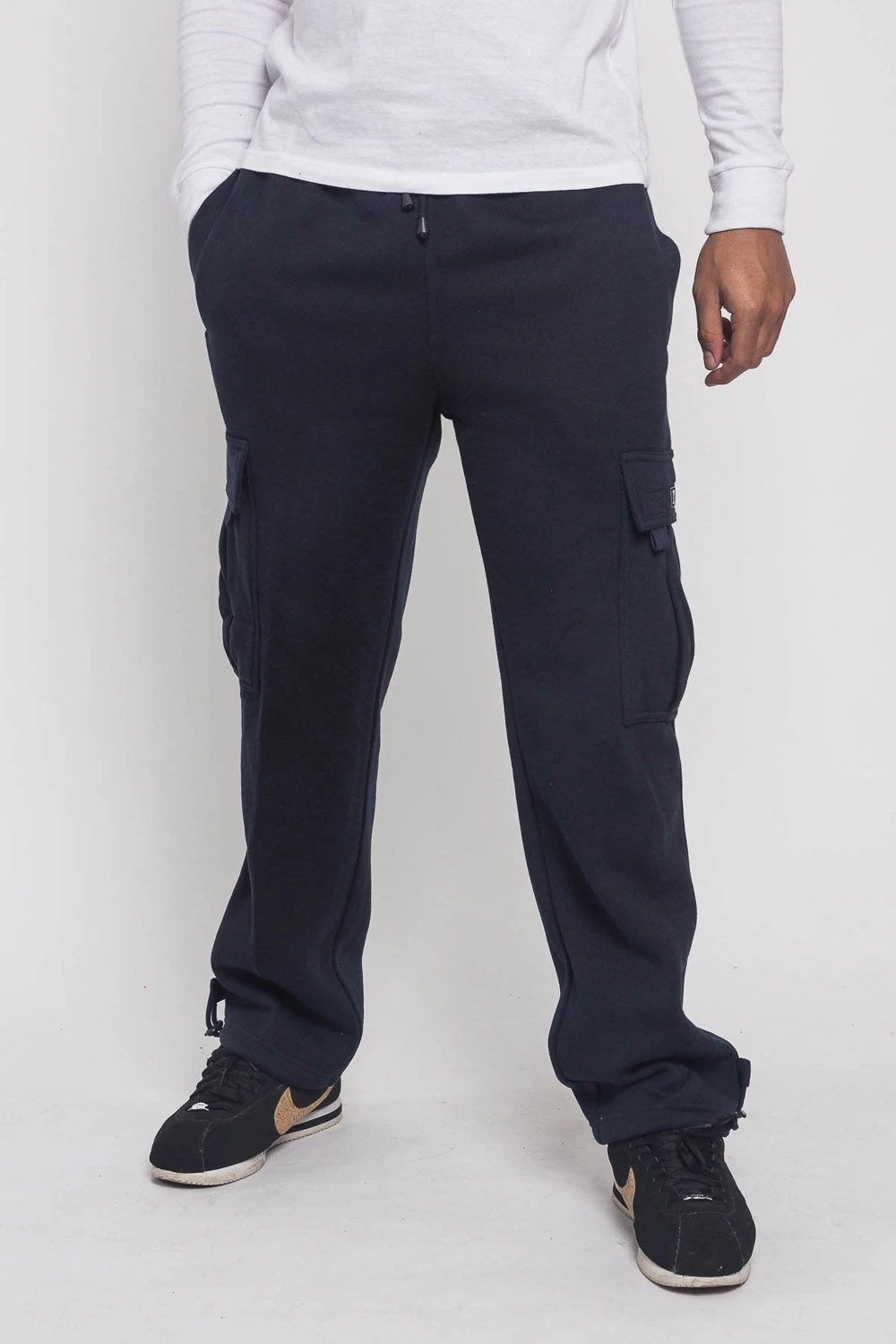 Victorious Men's Solid Fleece Heavyweight Cargo Sweat Pants 1 Victorious Men's Solid Fleece Heavyweight Cargo Sweat Pants
