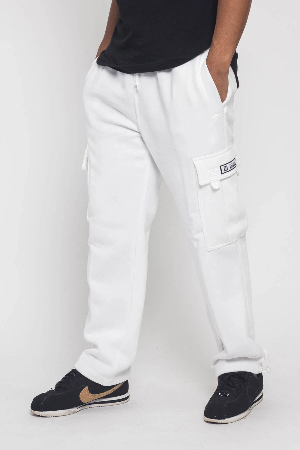 Victorious Men's Solid Fleece Heavyweight Cargo Sweat Pants 8 Victorious Men's Solid Fleece Heavyweight Cargo Sweat Pants - Image 8