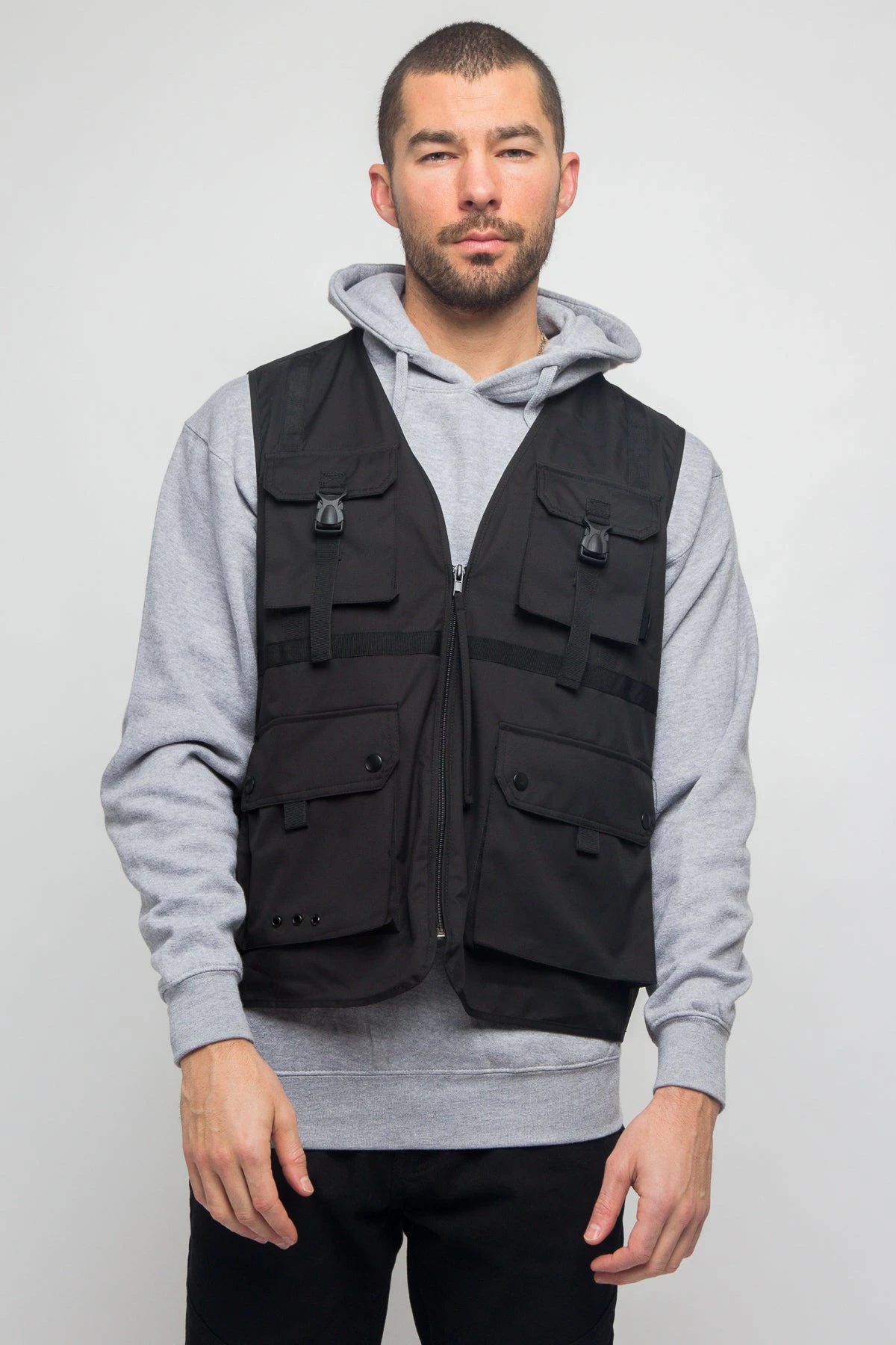 Utility Buckled Pocket Vest 1 Utility Buckled Pocket Vest