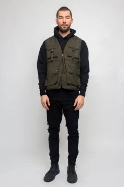 Utility Buckled Pocket Vest 22 Utility Buckled Pocket Vest -Victorious VT002 OLV 5